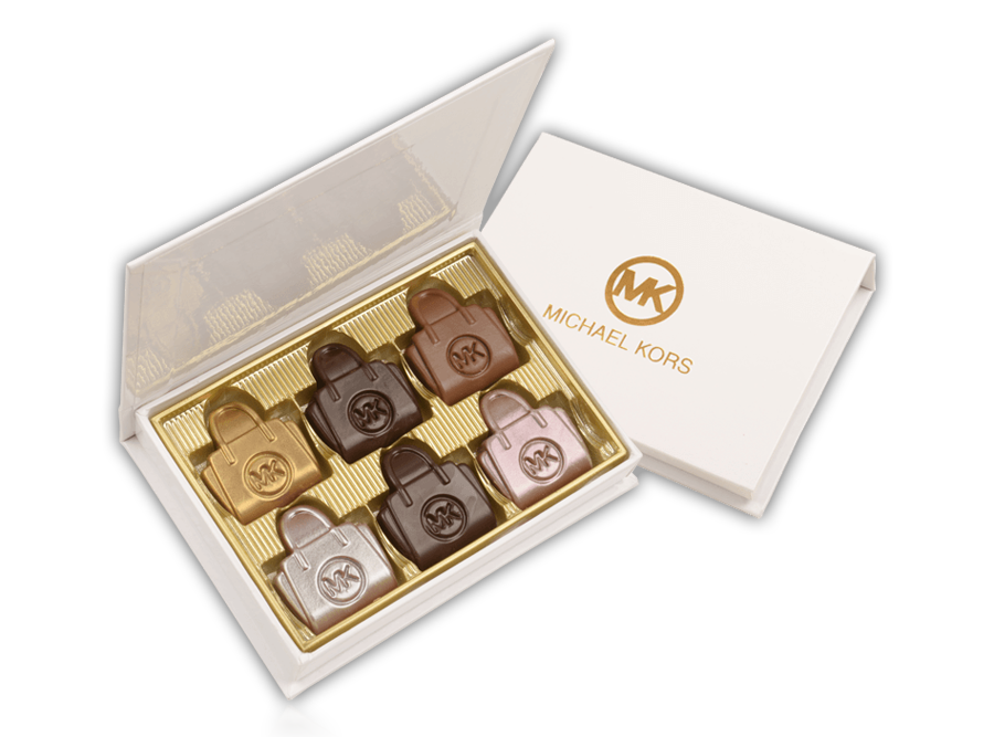 6 Pieces of Customized Belgian Chocolate in a Customized Combination Box