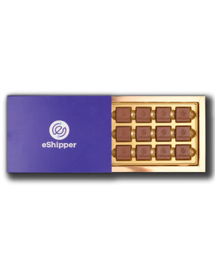 12 Piece Custom Chocolate in a Soft Gliding Box