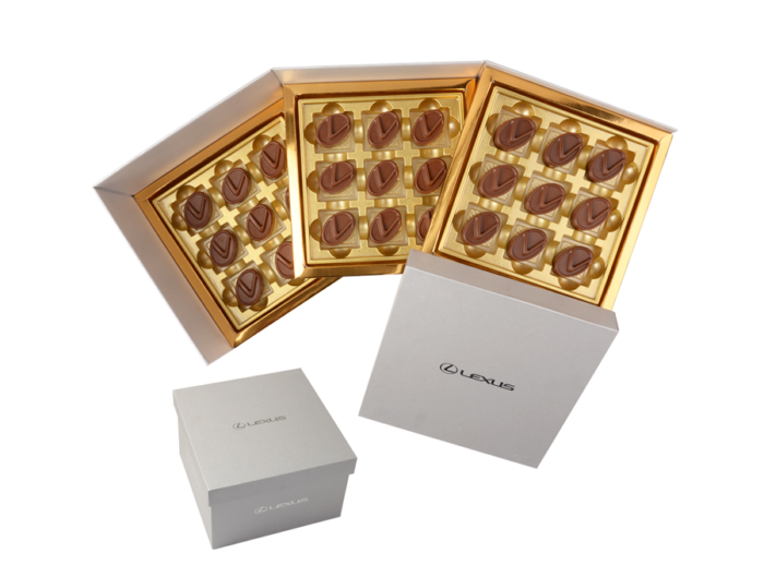 27 Pieces of Customized Belgian Chocolate in a Customized Roulette Box