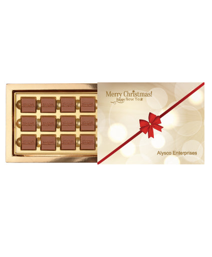 12 Piece Custom Chocolate in a Soft Gliding Box