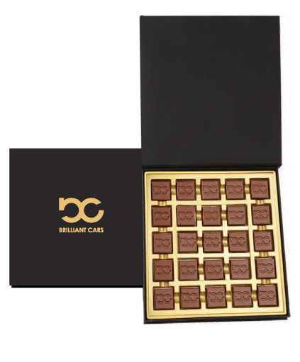 25 Pieces of Customized Belgian Chocolate in a Customized Combination Box