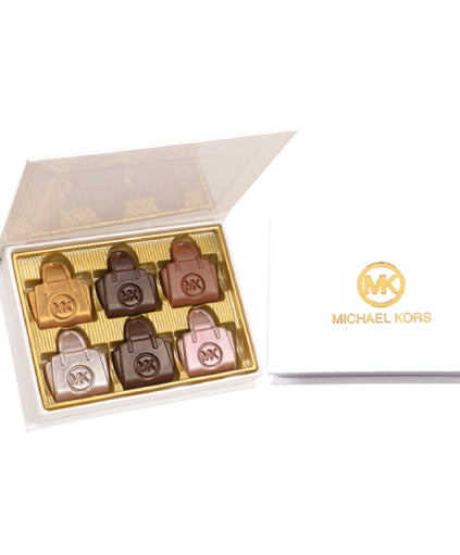 6 Pieces Customized Belgian Chocolate in a customized combination box